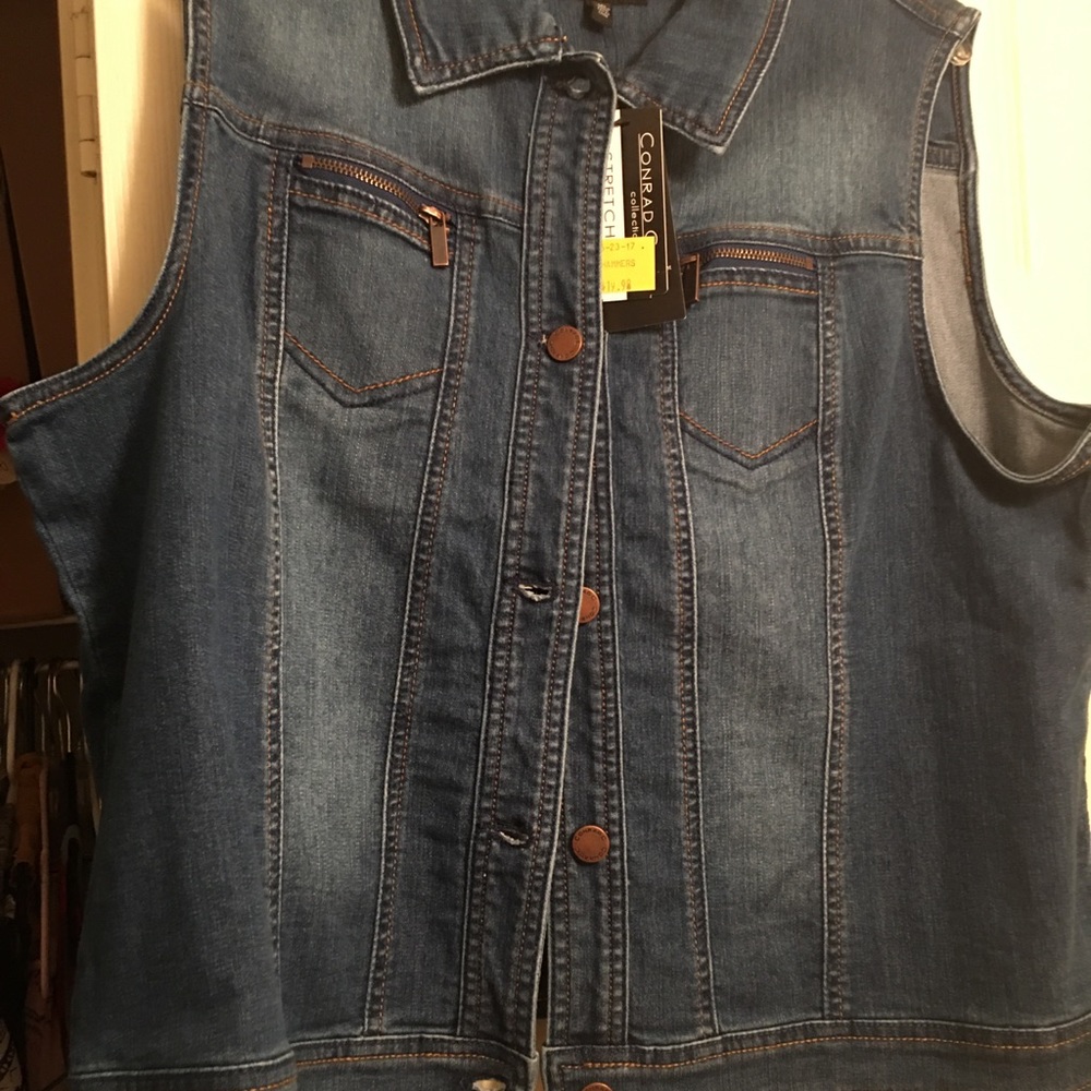 NWT denim sleeveless vest/jacket size 16